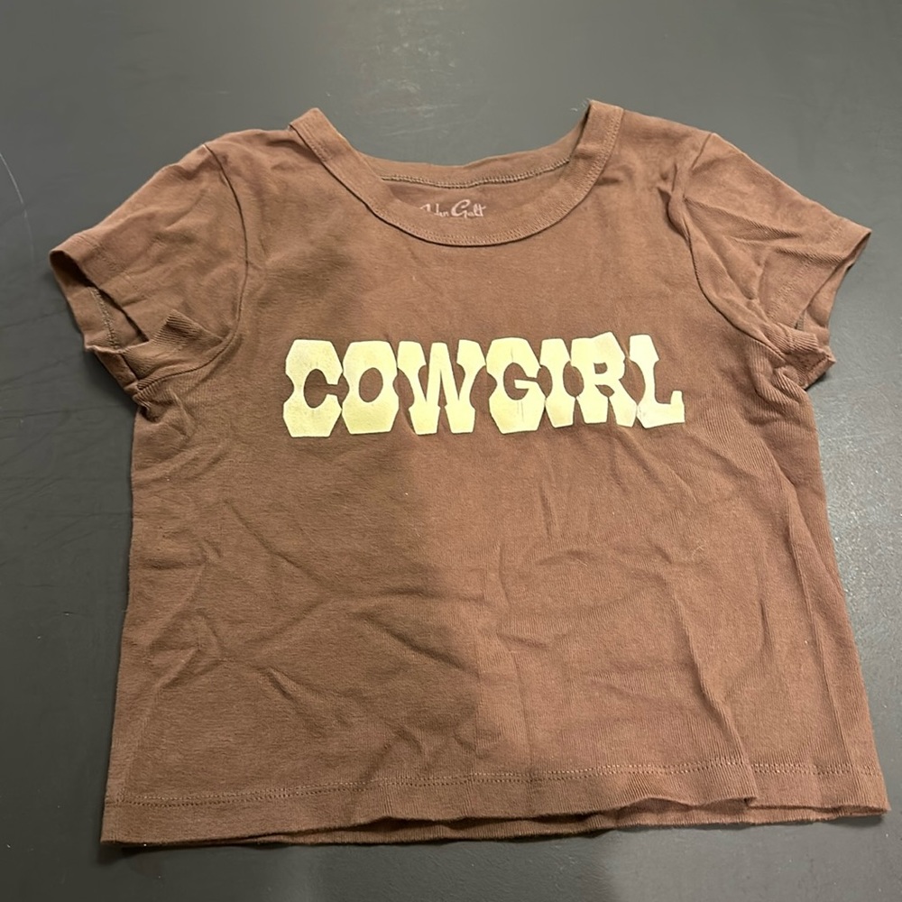 Brandy Melville, Brown, cowgirl T-shirt